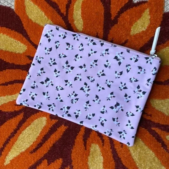 Kate Spade Large Canvas Floral Print Zip Pouch - Picture 9 of 14